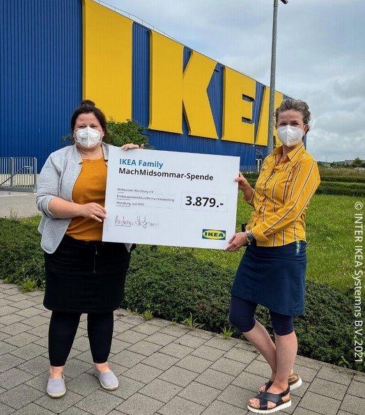 IKEA Würzburg spendet 3.879 Euro an Wildwasser Würzburg e.V
